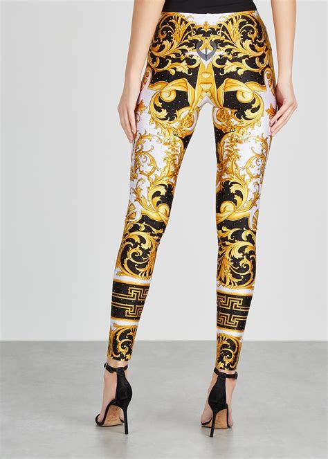 versace leggings schwarz|high waisted liquid legging Versace.